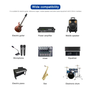 0.5/1m Cablu de Chitara Audio de 6,35 mm USB Link Interface Adaptor pentru PC-ul de Înregistrare de Muzică Chitara Electrica Bass Accesorii