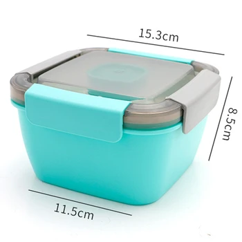 1.1 L/1,5 L Portabil Salata de Pranz Container Compartiment Cutie de Prânz pentru Salata de Topping-uri, Snacks-uri cu Microunde în condiții de Siguranță Mari Cutii Bento