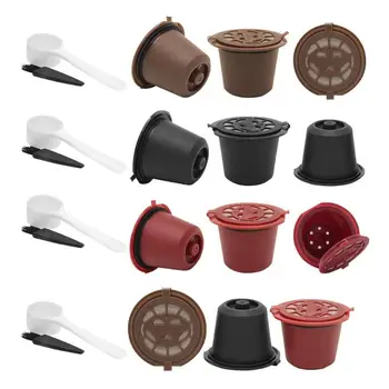 1/3Pcs Capsula de Cafea de unică folosință Capsula de Cafea Filtru Cana de cafea Nespresso Capsule de Plastic Filtru Cupe Lingura Perie
