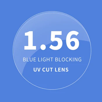 1.56 Anti-Blue Ray Viziune Unică Optice Asferice, Lentile de Prescriptie medicala Corectarea Vederii de Calculator Lectură Obiectiv Pentru Femei și Bărbați