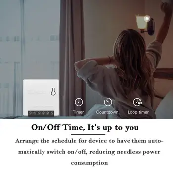 1-8pcs SONOFF Wifi Smart Switch Două Mod de Cabluri Mini R2 Acasă de Automatizare Module Compatibile cu eWelink Alexa de Start Google Voice