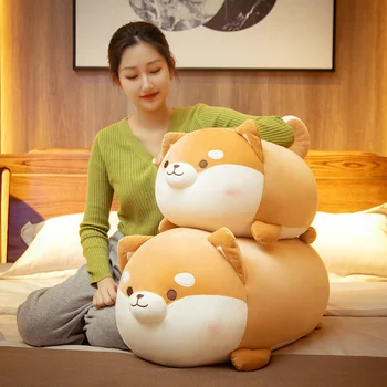 1 buc Anime Minunat de Simulare de Grăsime de Câine Shiba inu Câine de Pluș Perna Iubiți Forma Confortabil Perna de Dormit Canapea Pernă