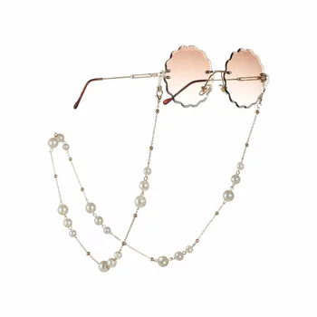 1 BUC Moda White Pearl Margele ochelari de soare Ochelari Ochelari de vedere Lanț Cablu de Titularul Frânghie Pentru Barbati Femei Noi de Vânzare la Cald Alb