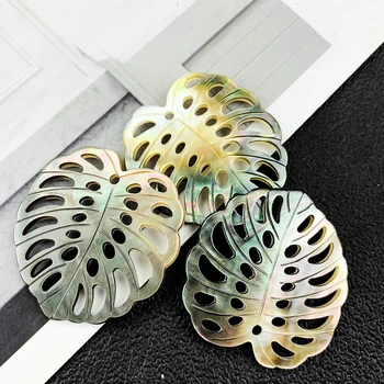 1 BUC Naturale Abalone Shell Charm Pandantiv Frunza de Coajă Șirag de mărgele de Sidef DIY Face Cercei Colier Constatările de Bijuterii Accesorii