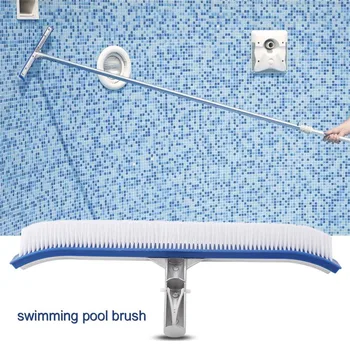 1 buc piscina de curățare perie de plastic + aluminiu portabil piscină perete perie de curățare mătură perie de curatare kit