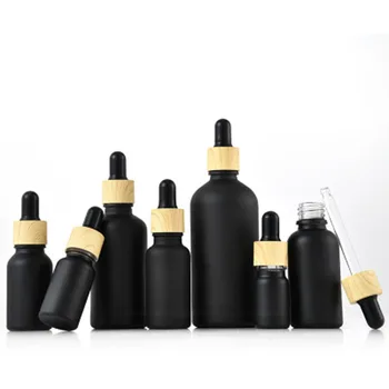 1 Buc Portabil Mată Sticlă Neagră Sticlă Picurător De Călătorie Reîncărcabile Recipiente Cosmetice Pentru Ulei Esential De Parfum Si Apa De Colonie