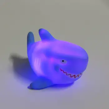 1 buc pui de rechin Drăguț Apă Inducție Lumina rechini Timp CONDUS Lampă de Baie Jucarii de Baie Distractiv Lumină Intermitentă Jucărie Copil de Dus Baie Jucarii