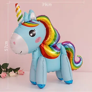 1 buc Rainbow Unicorn Baloane Stau Folie Ballon Unicorn Petrecere Decoratiuni Copii Favoruri Unicorn Petrecere Copil de Dus Provizii