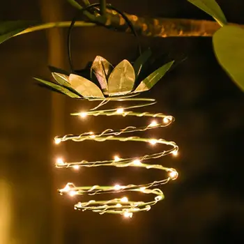 1 BUC Solare Fier de Ananas Lampa de Gradina Curte Impermeabil Vacanță de Crăciun Decorativ Sârmă de Cupru Lampă Portabilă Lumina de Noapte