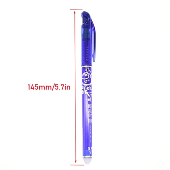 1 Bucata/1 Stilou+10 Refill+1 Radiera, 0,5 mm Seringă de Sticlă Albastră Erasable Stilou Gel Magic Înlocuire Refill Radiera Set de Birou