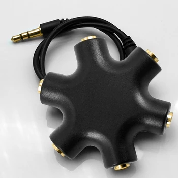1 Masculin 1 2 3 4 5 Cablu de sex Feminin 5 Mod de Port Aux Sunetul Muzicii Cabluri de Ieșire pentru Căști Stereo de Extensie de 3,5 mm pentru Căști Audio Splitter
