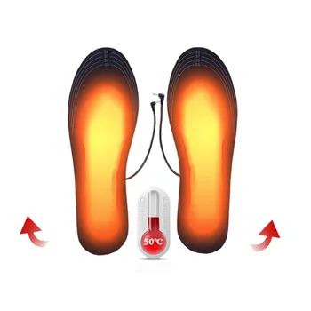 1 Pereche USB Încălzit Tălpi Picior de Încălzire Pad Picioarele Calde Ciorap Pad Mat de Iarnă Sport în aer liber, Încălzire Tălpi de Pantofi Cald Iarna