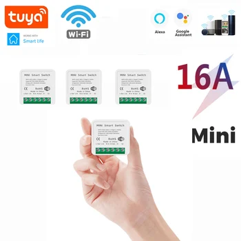 10/16A Mini Smart Wifi DIY Switch-ul 2 Modul de Control Acasă Inteligent Universal Modulul Funcționează Cu Alexa Google Acasă Inteligent App de Viață