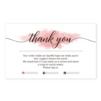 10-30buc Vă Mulțumim Pentru Comanda Dumneavoastră de Card Personalizat Scrie cartea Ta de vizită de Afaceri Mici Cadouri Decor Eticheta Bunuri Urmați Card