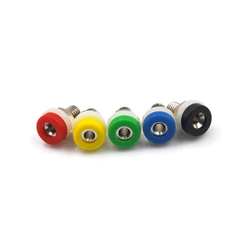 10 Buc 5 Culori Alamă Banană 2mm Soclu Jack pentru Banană 2mm Plug Test Conector Roșu,Galben, Albastru,Verde,Negru
