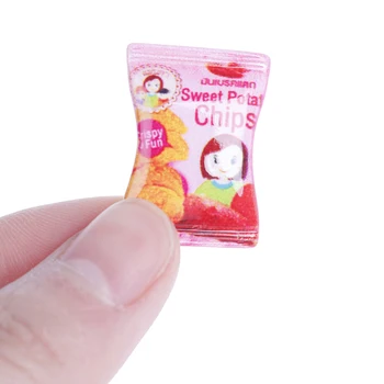10 Buc Mini Simulare Chips-Uri De Cartofi Mini Bomboane Casă De Păpuși În Miniatură Gustări Alimente Pentru Papusa Accesorii De Bucătărie De Jucărie
