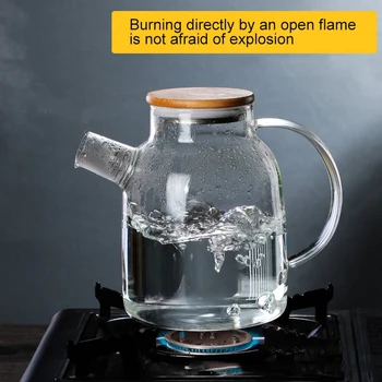 1000-1800ML Transparente rezistente la Căldură de Sticlă Transparentă Ceainic Ceainic cu Filtru din Oțel Inoxidabil Element de Cafea Ceai pe bază de Plante de Ghiveci