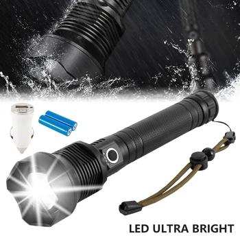 1000000 Lumeni Xhp90 LED Lanternă Tactică de Vânătoare USB Reîncărcabilă Mini lanterna Lanterna cu Zoom Lampa LED Flash de Lumină