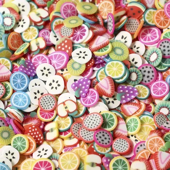 1000Pcs Fructe Colorate de Flori de Animale Amestecate Ongles Lut Polimeric Mici Patch-uri DIY Accesoires 3D Nail Art Decor Design Manichiura