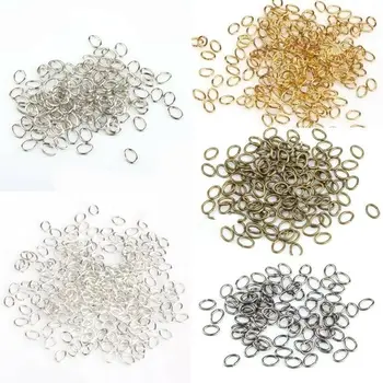 1000Pcs/Sac 7*5mm Oval de Aur/Argint/Bronz Culoare Metal Închis Split Sari Inele, pentru Bijuterii DIY Face Constatări Conector