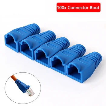 100buc Albastru Cablul de Rețea RJ45 Conector / Boot pentru PISICA 5/6