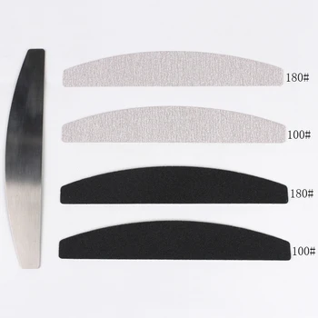 100buc Șmirghel Tampoane Cu Mâner Metalic Nail Art Fișiere Set de Înlocuire Unghii Șlefuire Fișier 100/180/240 Manichiura Unghii accesorios