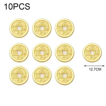 10BUC Casa Papusa Accesorii Mini Lingouri de Aur Lingouri de Aur Monede de Cupru Model Lingouri de Păpuși Ornamente Miniaturale de Aur Cărămizi