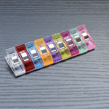 10buc/Pachet loc de Muncă Piciorul Caz Multicolor Cleme de Plastic Tesatura Cleme Mozaic Hemming Instrumente de Cusut de Îmbrăcăminte Clipuri Accesorii de Cusut