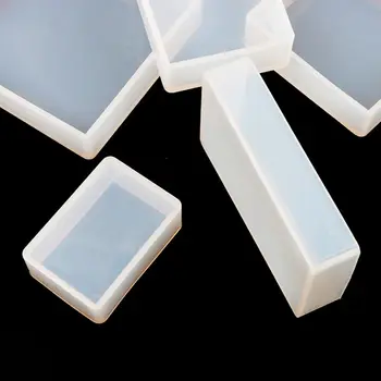 11Pcs Dreptunghi Pătrat Cubic Matrite Kit de Rasina Carcasa Ambarcațiunile de a Face Bijuterii Instrumente de Flori Uscate de Rășină Decorative DIY de Mână Meserii