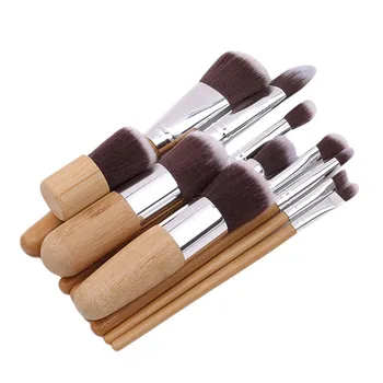 11Pcs/Set Set de Perii Machiaj Kit Premium Synthetic Kabuki Cosmetice de Amestecare Fard de obraz Fard Corector Cosmetice Instrumente