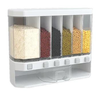 12L Montat pe Perete Orez Separat Găleată de Cereale Distribuitor de Umiditate Dovada de Plastic Automata Rafturi Sigilate Contorizare Alimentare Cutie de Depozitare