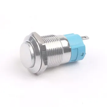 12mm metal comutator buton cu cap plat cap mare nu lumina auto-blocare mic, rotund, 2-pini comutator buton