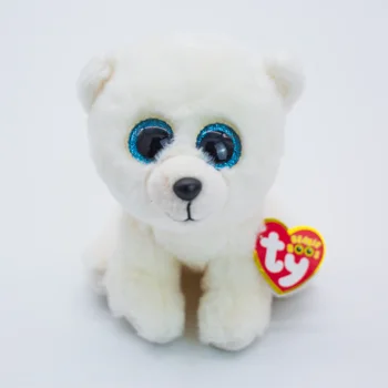 15 CM Ty Beanie Ochii Mari Moale Ari Alb Polar Urs de Pluș Jucărie Animal de Pluș Papusa pentru Copii de Craciun Cadou de Ziua de nastere