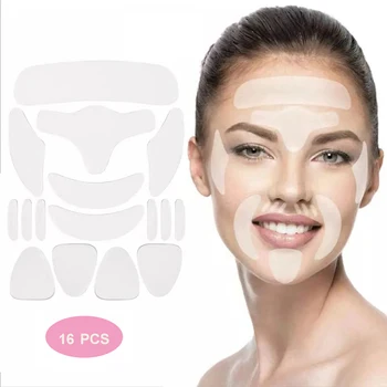 16pcs Reutilizabile Subțire Autocolante Fata Faciale Frunte Obraz Linia Antirid Sagging Piele Ridica Fruntea Anti-Rid de Patch-uri de Îngrijire a Feței