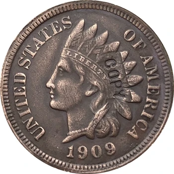 1909 cap de Indian cenți în monedă copie