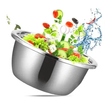 1buc 2021 Noi Gros Bazinul Filtre Cu Bol din Otel Inoxidabil Bucătărie Bazinul Ustensilă Bol Salata Pregătirea de Fructe Paste de Orez
