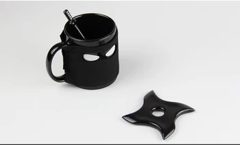 1buc Creative Ninja cana, Masca Neagra Asasineze Cafea ceramica ninja cesti,Cafea Ceai Lapte cana Noutate Cadouri japoneze cupa