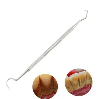 1BUC din Oțel Inoxidabil Dublu se Termină Dentist Dinții Curat Igiena Explorer Sonda cârlig Alege Instrument Dentar Produse de Îngrijire Orală