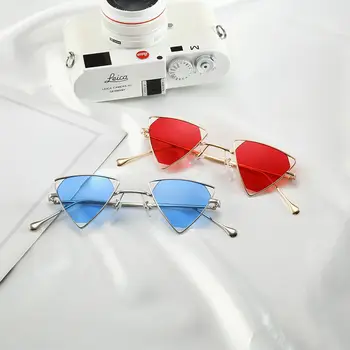 1buc Epocă Steampunk Triunghi ochelari de Soare pentru Femei Ochelari de Metal Retro Shades Ochelari de Soare Vintage Bomboane de Culoare ochelari de soare