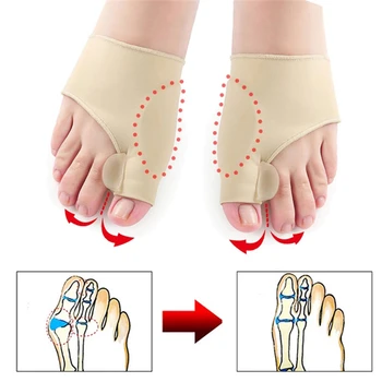 1Pair Toe Corector Picioarele Osoase Degetul mare de Reglare Orteze de Corecție Moale Șosete Pedichiura Inflamație la picior Îndreptat Picior de Îngrijire Instrument