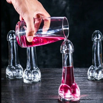 2 4 6 buc 150ml de Vin de Sticlă Ceașcă Penis Pahar de Design Creativ, Amuzant Penis Cocktail Cana Pentru Bar, KTV Și Petrecerile de Noapte