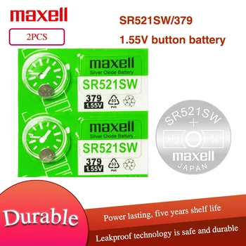 2 buc Maxell 379 SR521SW Original D379 SR63 V379 AG0 Baterie de Ceas Buton Monedă de Celule MADE IN JAPAN Original Marca