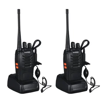 2 BUC VHF/UHF Baofeng BF-888S radio portabil FM Transceiver Reîncărcabilă Walkie talkie în Două Sensuri 5W +Cască 2-way Radio