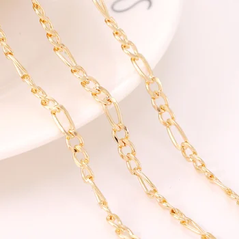 2 metre18K aur NK cupru lanțuri lanțuri de blocare 4mm reglabil lanțuri pentru femei fata de BRICOLAJ bijuterii colier cercei bracelace face