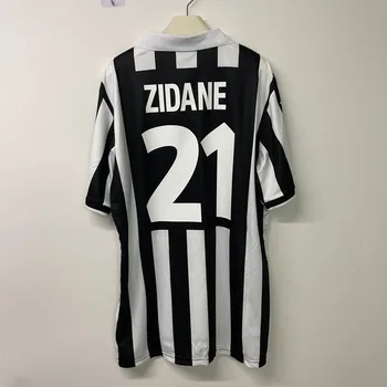 2002 Vintage clasic 2003 Delpiero 10 Zidane 21 Negru și cămașă albă jersey T-SHIRT
