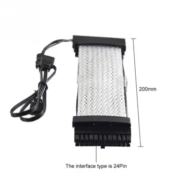 200mm Lumina RGB PC Caz AURA Traducerea 24 Pin Adresabil de Extensie Cablu de Alimentare Accesoriu Strat Dublu Net Pentru PC Caz de Alimentare