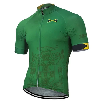 2020 Jamaica Bărbați Vară În Aer Liber Ciclism Jersey Set De Biciclete De Curse Rutier Echipa De Echitatie Biciclete Purta Verde Bike Set Salopete Gel Pad Respirabil