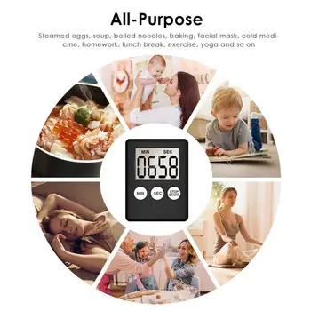 2020 Nou 1 buc 7 Culori Super-Subțire LCD Digital Timer de Bucătărie din material Plastic Piața de Gătit Timer Alarma Numărătoarea inversă Practice Instrumente de Bucatarie