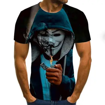 2020 Vânzare Fierbinte Clovn Tricou Barbati/femei Față Joker 3D Imprimate Teroare Moda T-shirt marime XXS-6XL