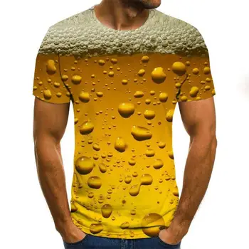 2021 Bere 3d de Imprimare T Tricoul E Timpul Scrisoare Femei Bărbați Amuzant Noutate T -Shirt cu Maneci Scurte Topuri Unisex Tinuta vestimentara